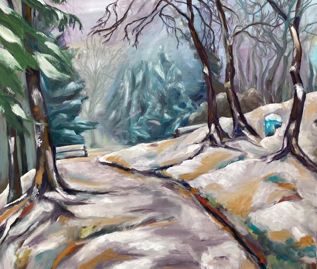 Winter im Sauerland 70/80 cm - Öl/Leinwand