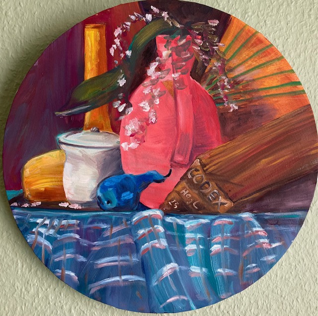 Codex Durchmesser 50 cm - Öl/Leinwand