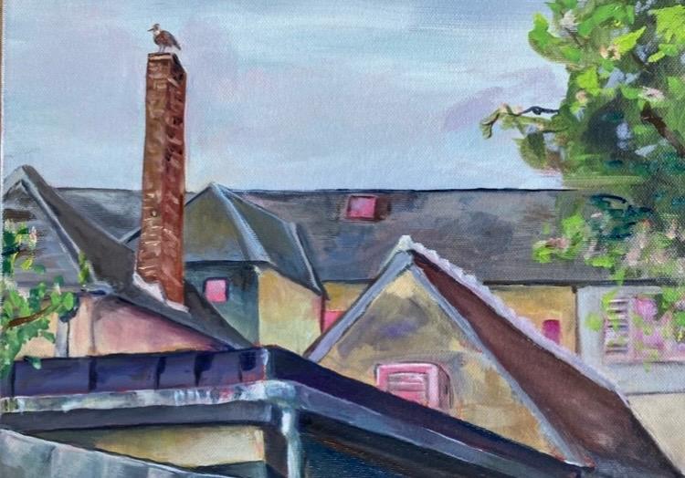 C16 Dächer in Troyes 30x40, ÖlLw - 400€