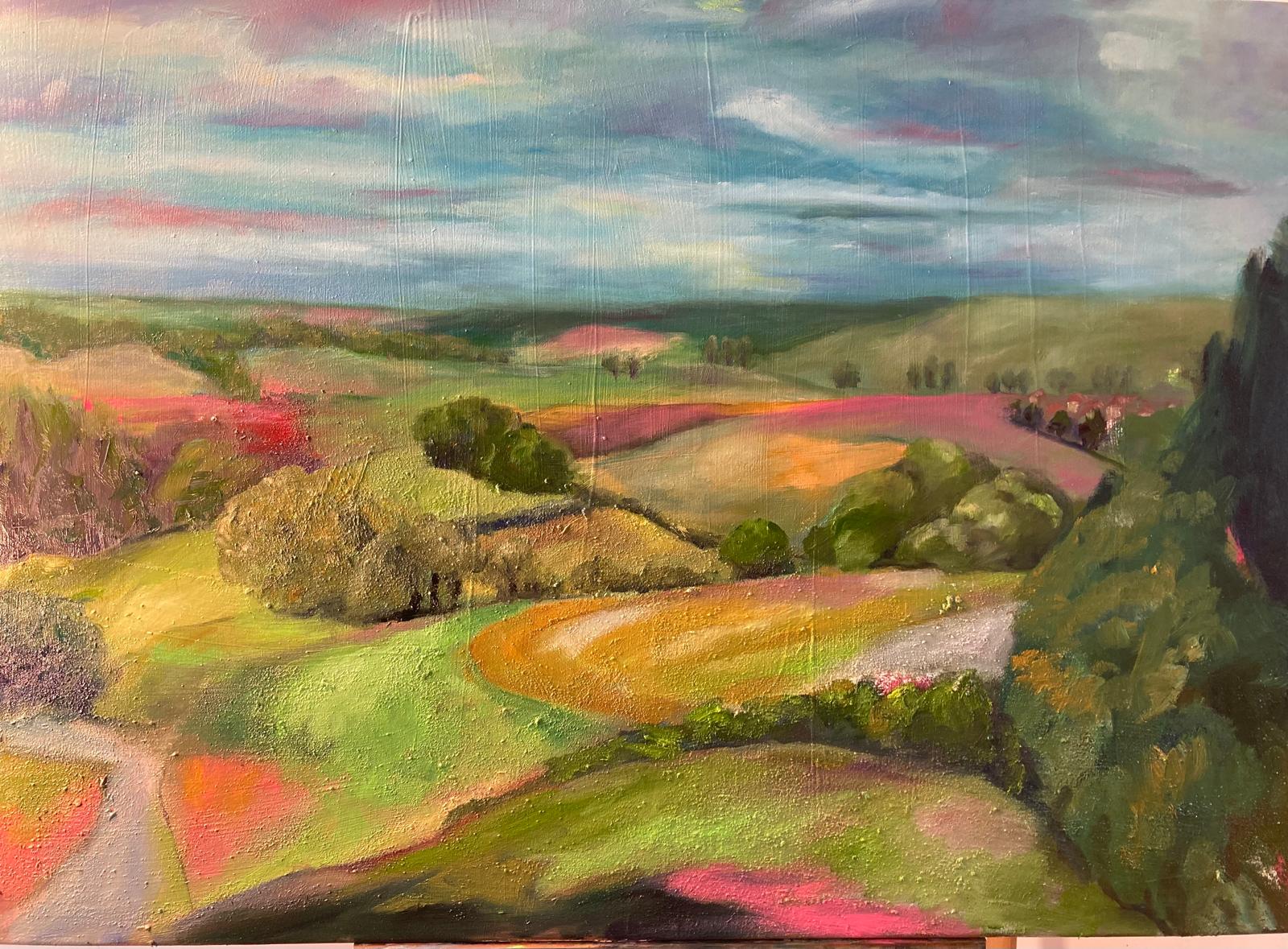 C22 Landschaft bei Lichtenau 80x100 - Öl/Lw - 950€