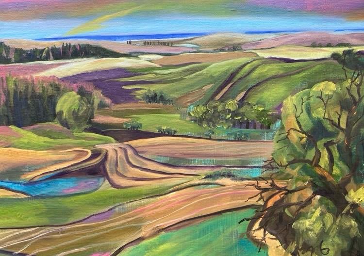 C14 Bewegte Landschaft 40x50 - Öl/Lw  - 400€