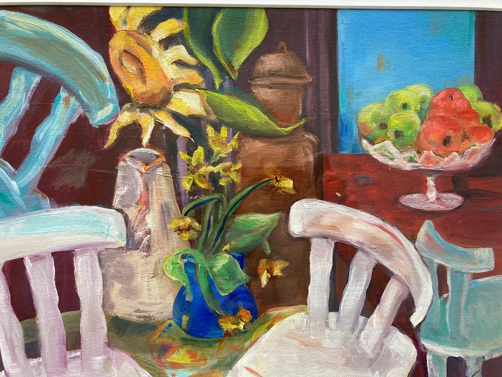 A3 Tanz der Stühle 40x60, Öl/Larton, 400€