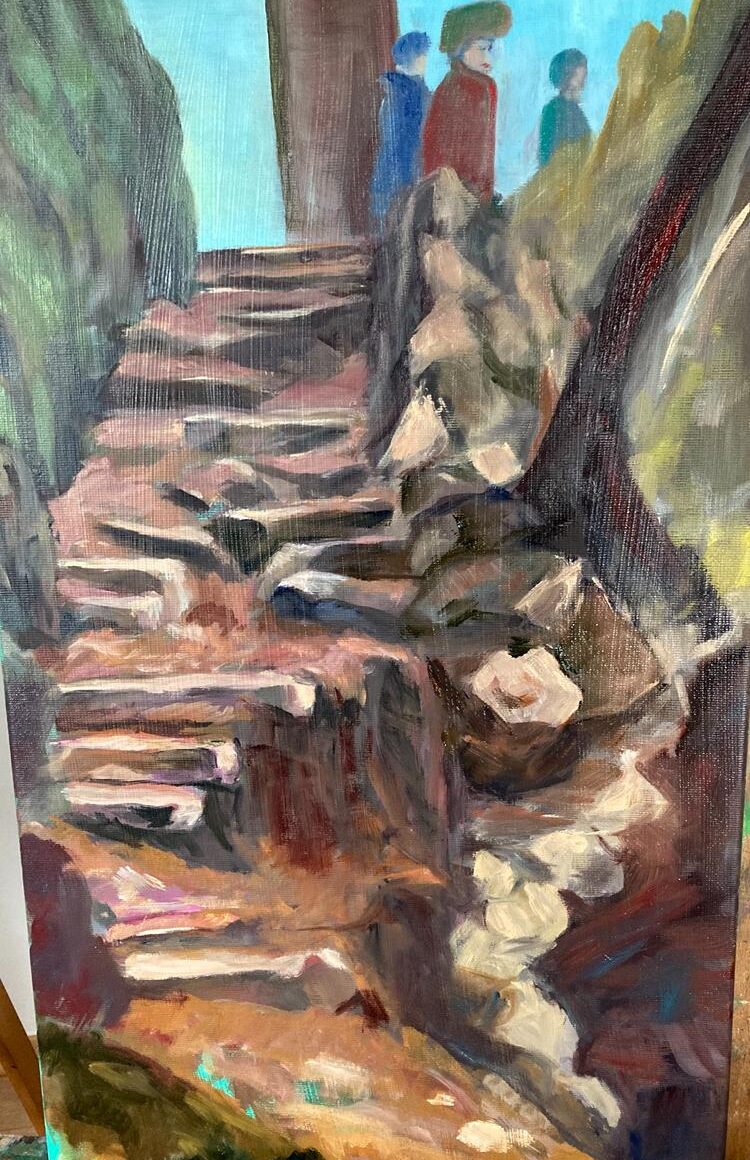 B4 Bergpark Kassel , 38x62, Öl/Lw 400€
